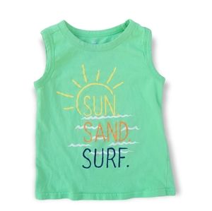 5T Sun Sand Surf Light Green Kids Summer Tank Top | 3/$15